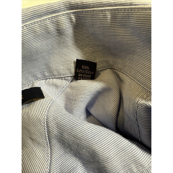 Tommy Hilfiger Men's Size 16.5 34-35 Blue Striped Long-Sleeve Button-Up Shirt - Picture 12 of 12